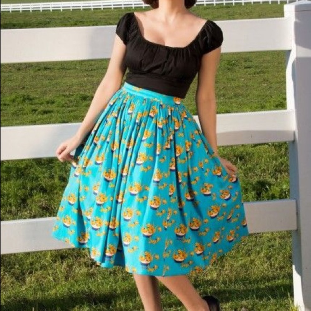 Pinup Girl PUG Mary Blair Kitty Swing Skirt M